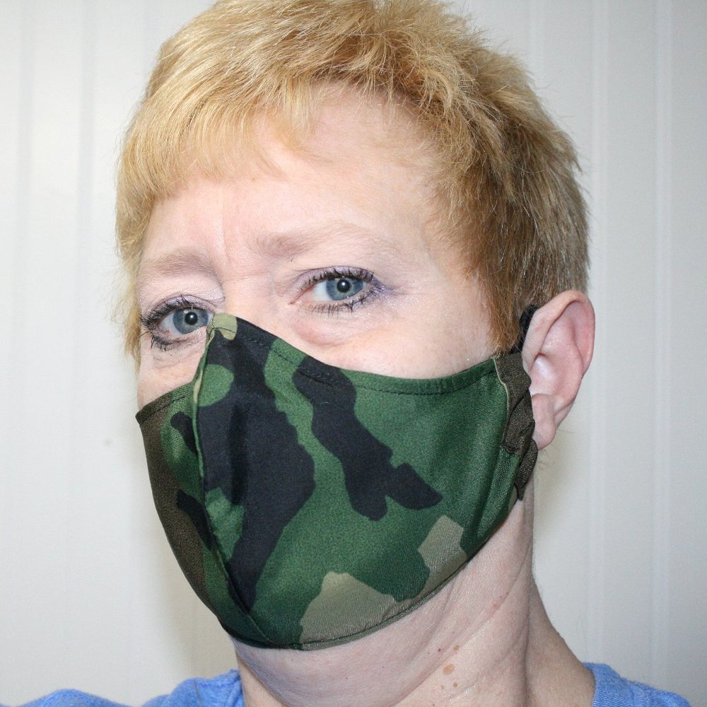 HANDMADE Kids Camoflauge Face Mask Shield - Picture 3 of 3